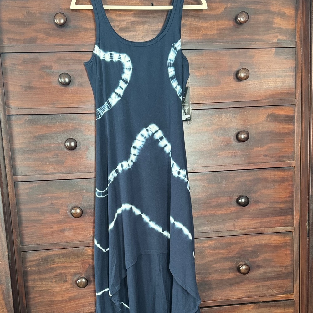 Marc New York Navy and White High Low Dress